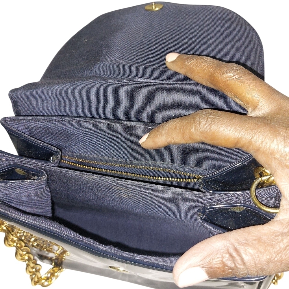 Elaine Turner Tan Clutch with Gold Chain - Picture 5 of 5